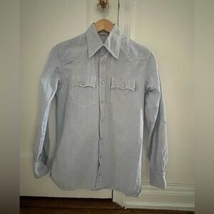 Vintage WESTERN Snap Striped Cotton Shirt